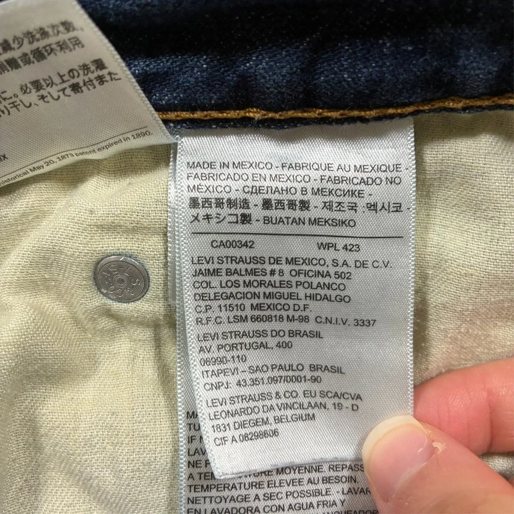Levis 514 Mens Straight Leg Jeans Size 34x30 Blue Denim Cotton‎ Mid Rise